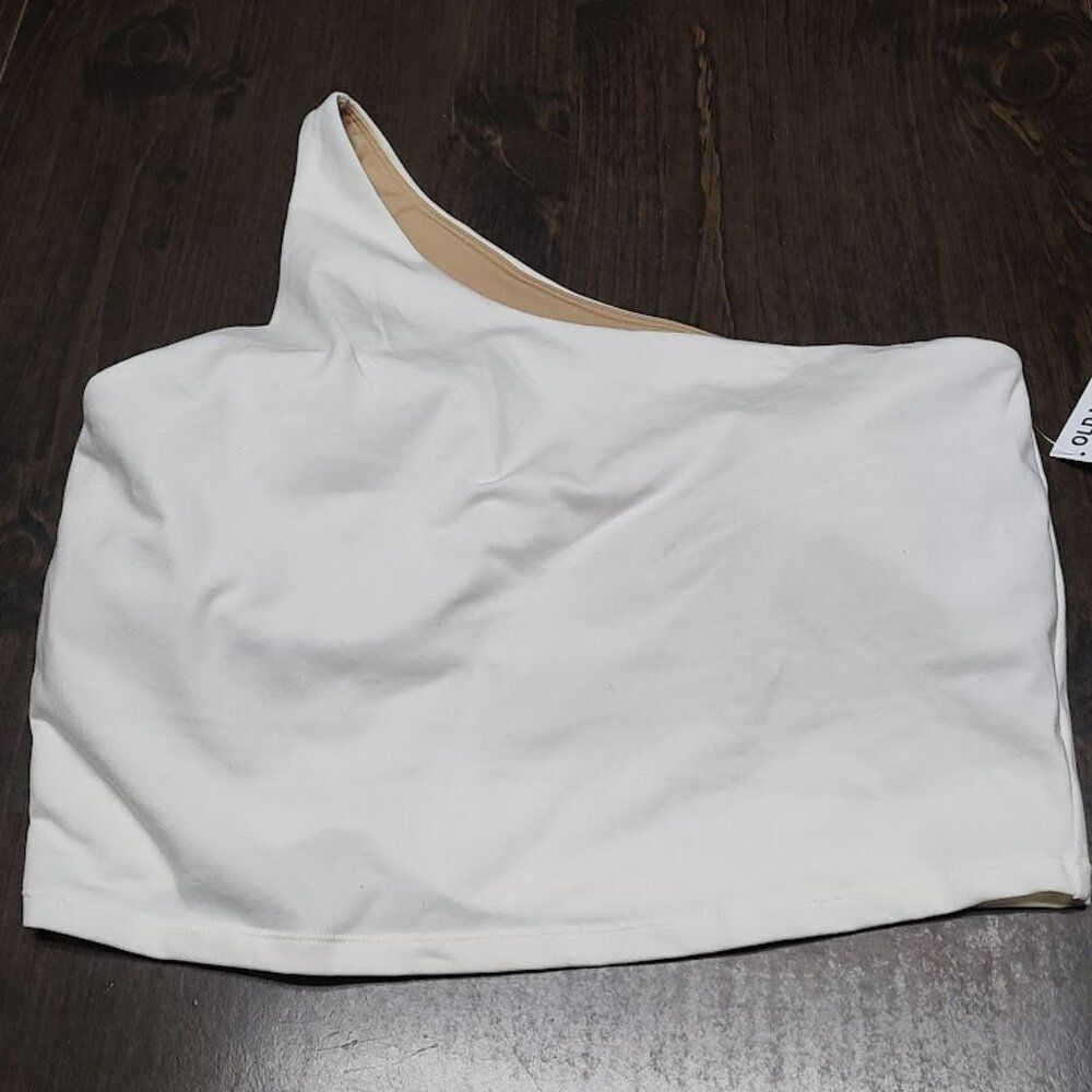 New Old Navy Active Powerchill White One Strap Sports Bra Women's XL
